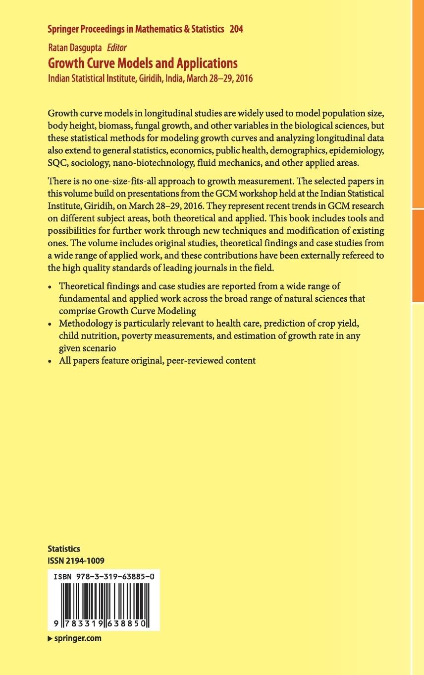 Rückseitencover Growth Curve Models and Applications