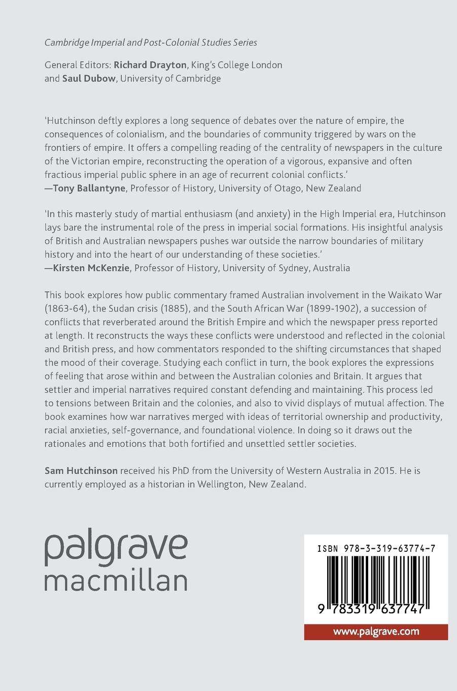 Rückseitencover Settlers, War, and Empire in the Press