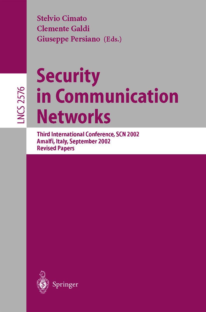 Vorderes Coverbild Security in Communication Networks