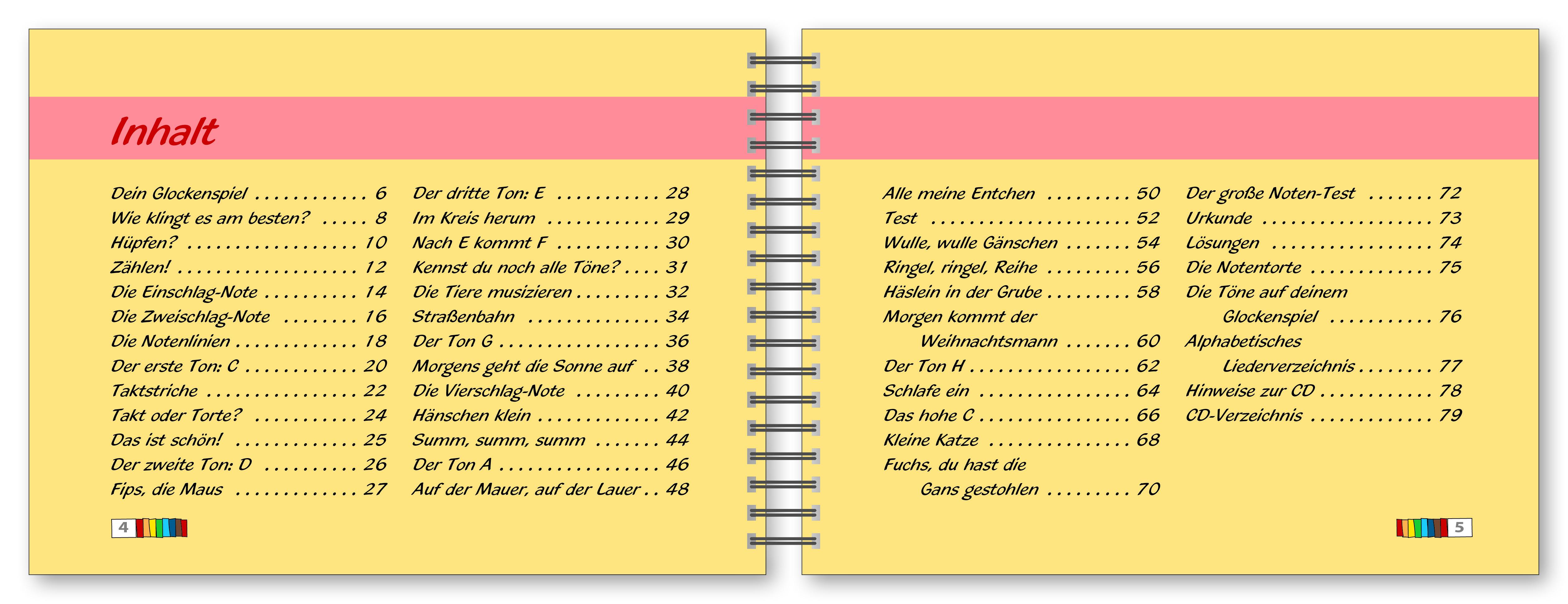 Beispielinhalt (Bild) Voggys Glockenspielschule