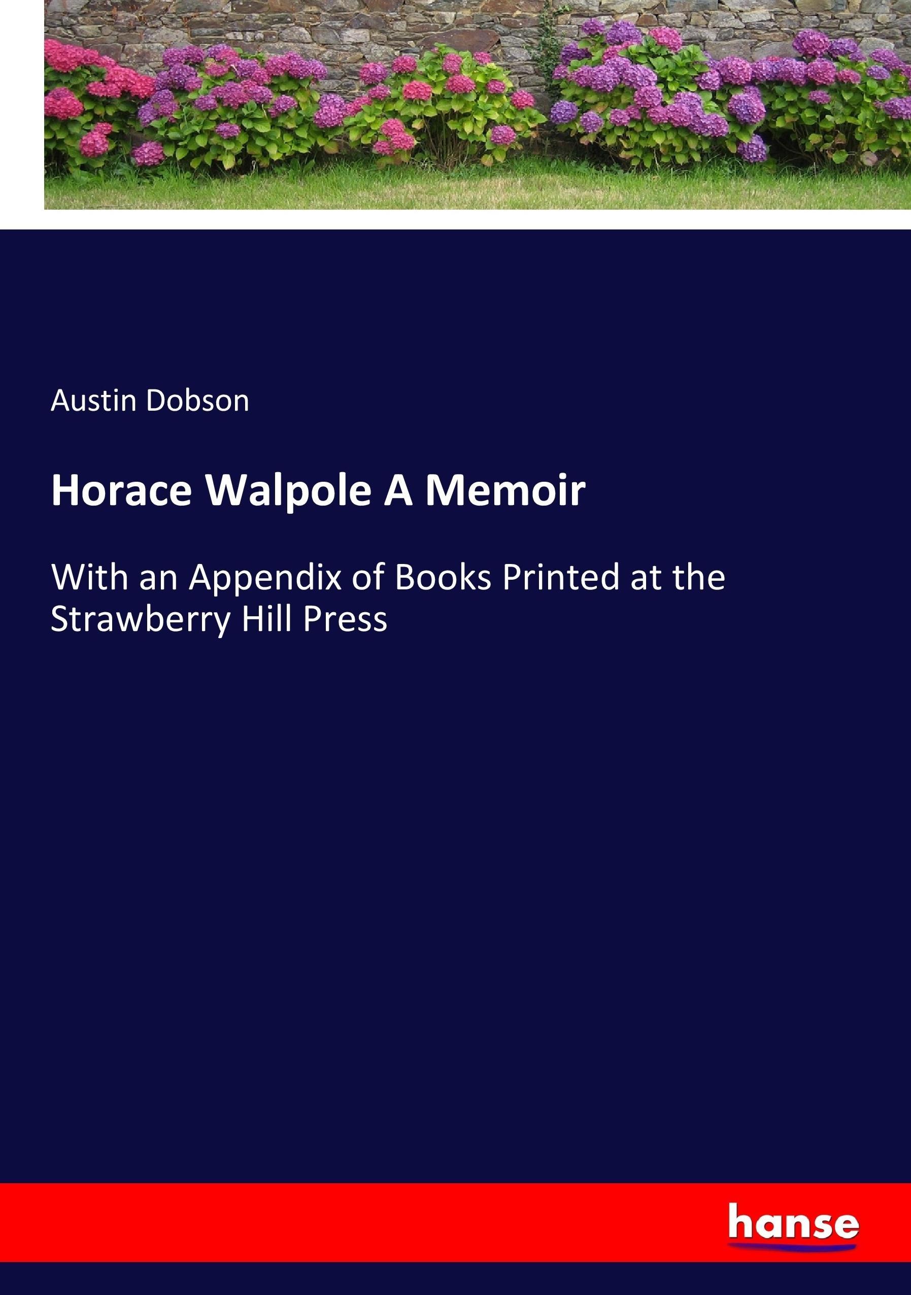 Vorderes Coverbild Horace Walpole A Memoir