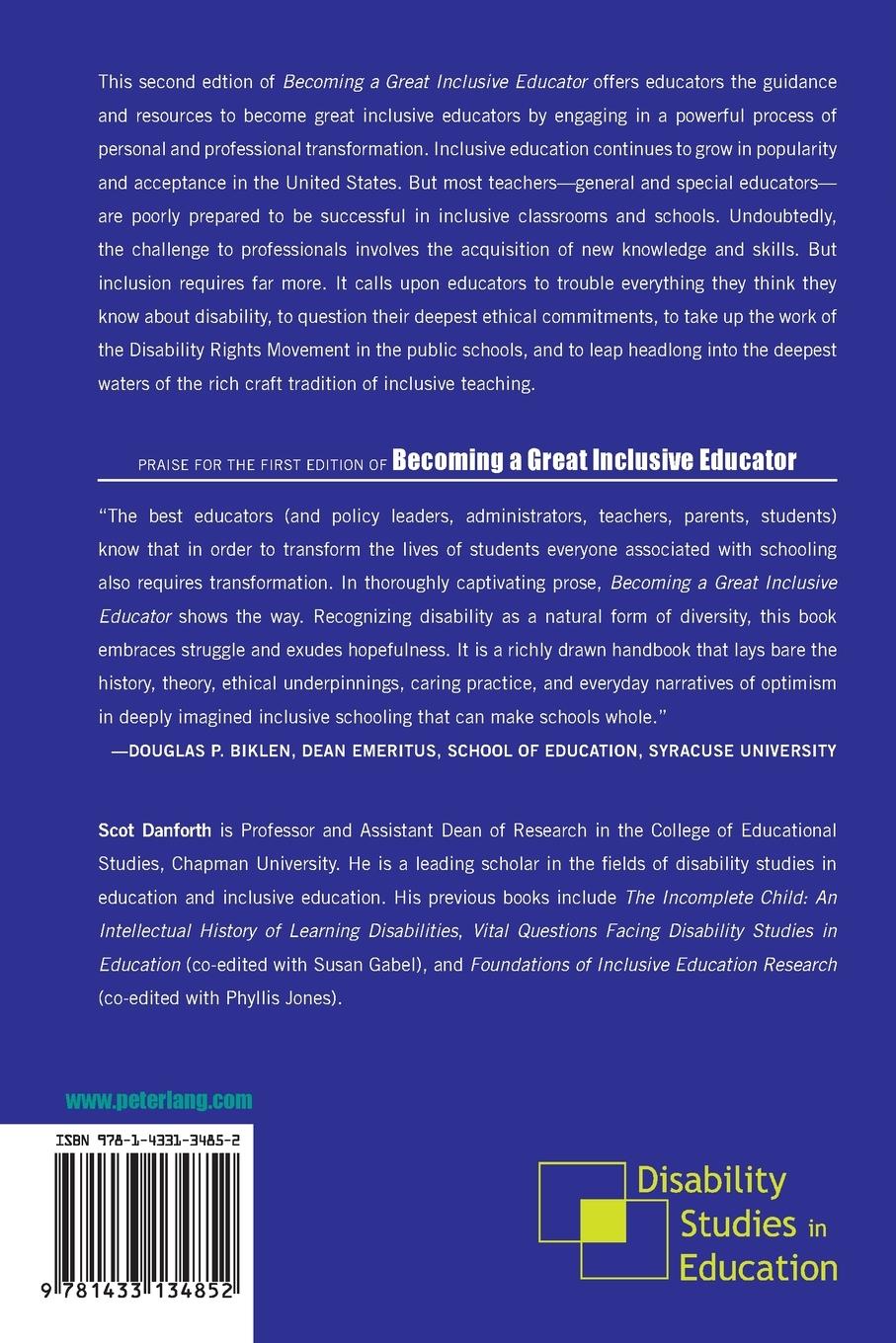 Rückseitencover Becoming a Great Inclusive Educator - Second edition