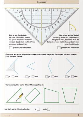 Beispielinhalt (Bild) Mein Geometrieheft 3/4