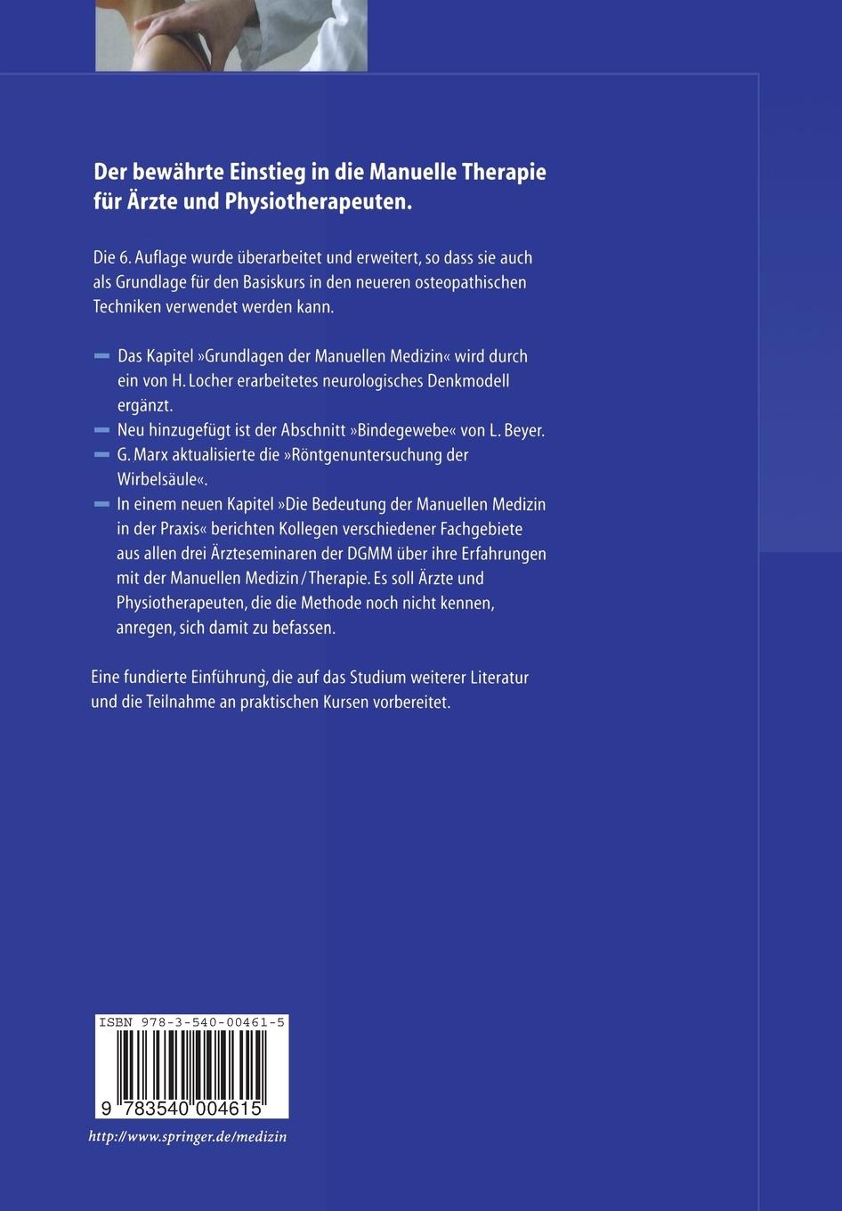 Rückseitencover Manuelle Medizin