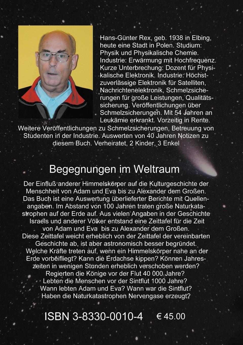 Rückseitencover Begegnungen im Weltraum
