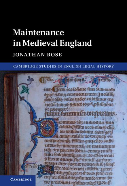Vorderes Coverbild Maintenance in Medieval England