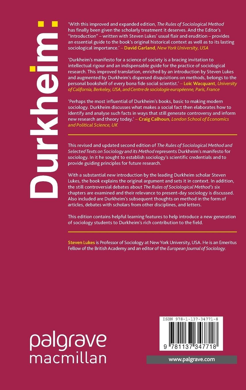 Rückseitencover Durkheim