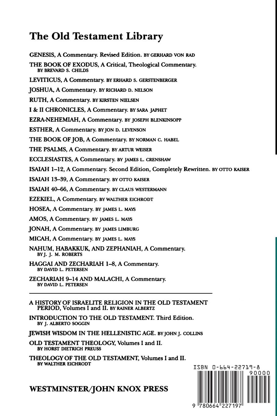 Rückseitencover A History of Israelite Religion, Volume 1
