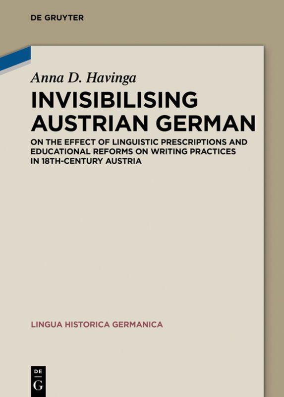 Vorderes Coverbild Invisibilising Austrian German