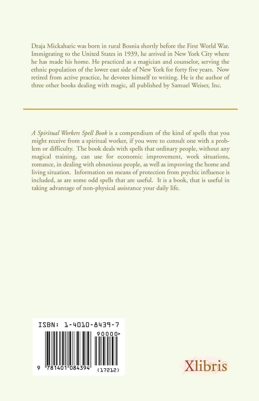 Rückseitencover A Spiritual Worker's Spell Book