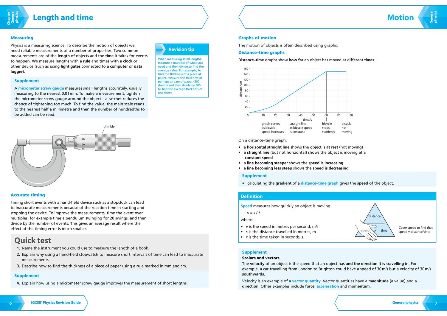 Beispielinhalt (Bild) Cambridge IGCSE(TM) Physics Revision Guide