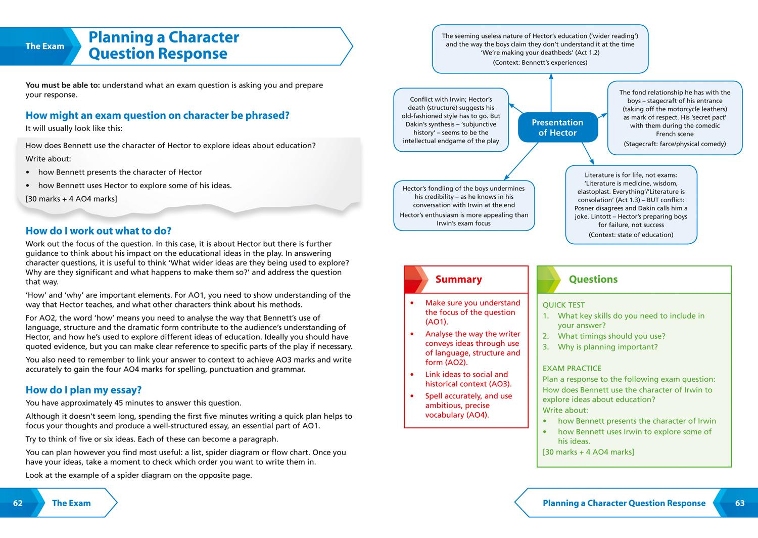 Beispielinhalt (Bild) Collins Snap Revision Text Guides - The History Boys: Aqa GCSE English Literature