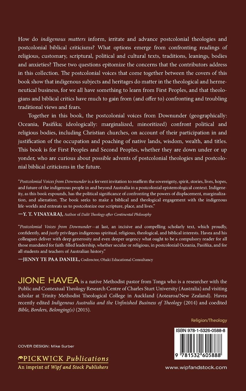 Rückseitencover Postcolonial Voices from Downunder