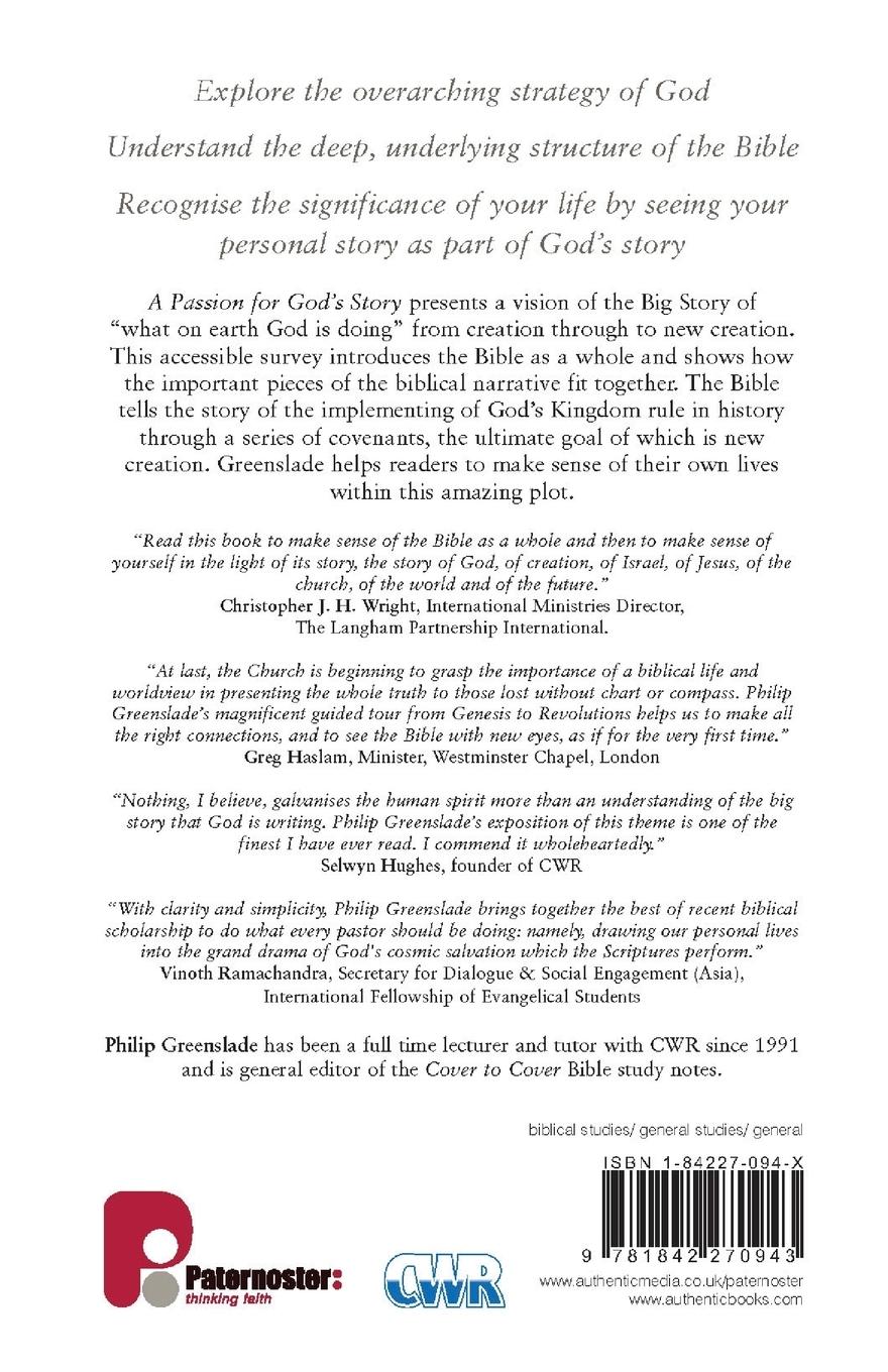 Rückseitencover A Passion for God's Story