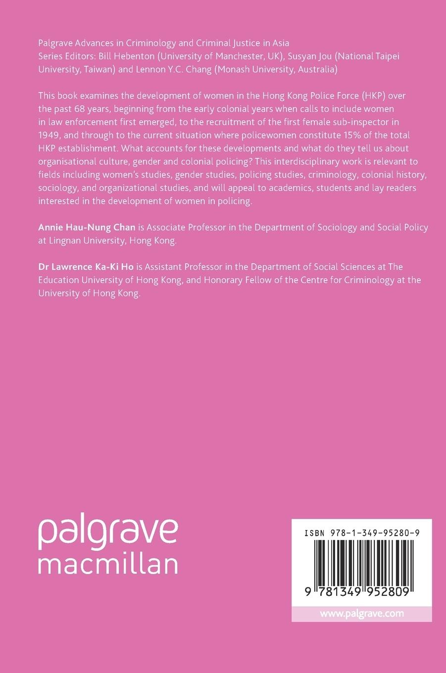 Rückseitencover Women in the Hong Kong Police Force