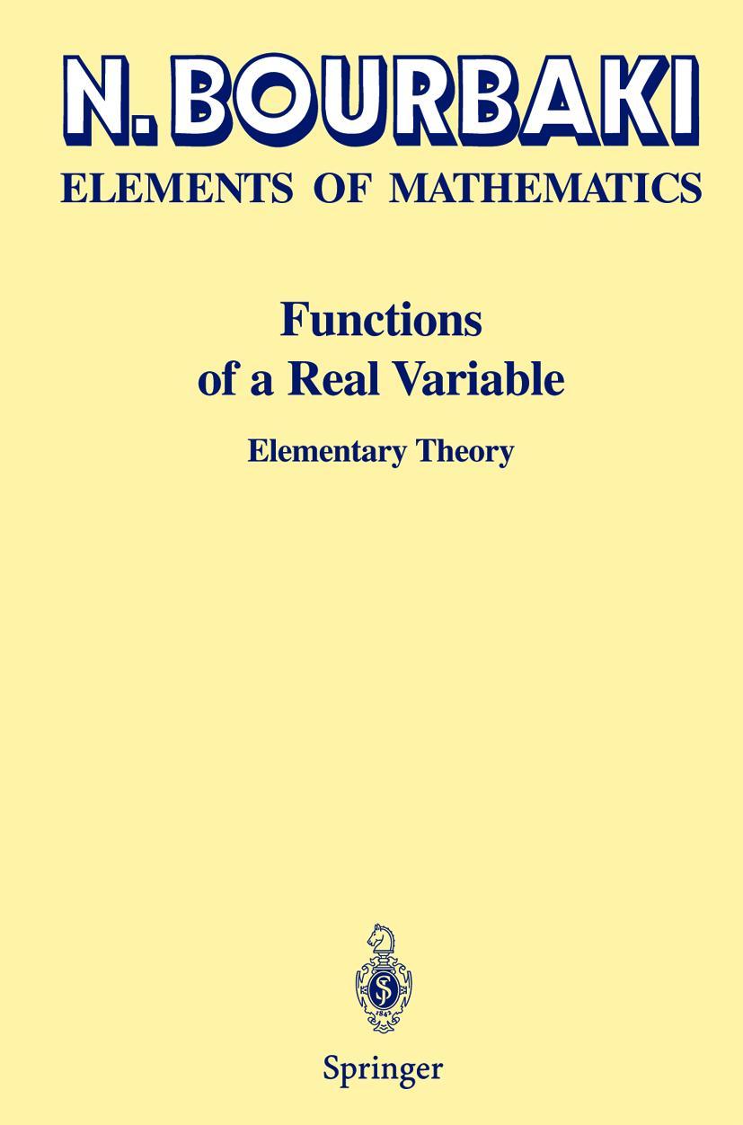 Vorderes Coverbild Functions of a Real Variable