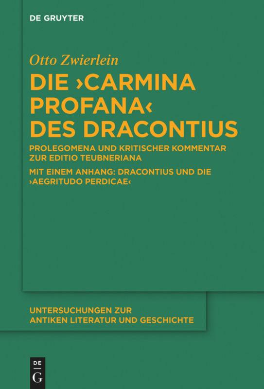 Vorderes Coverbild Die "Carmina profana" des Dracontius