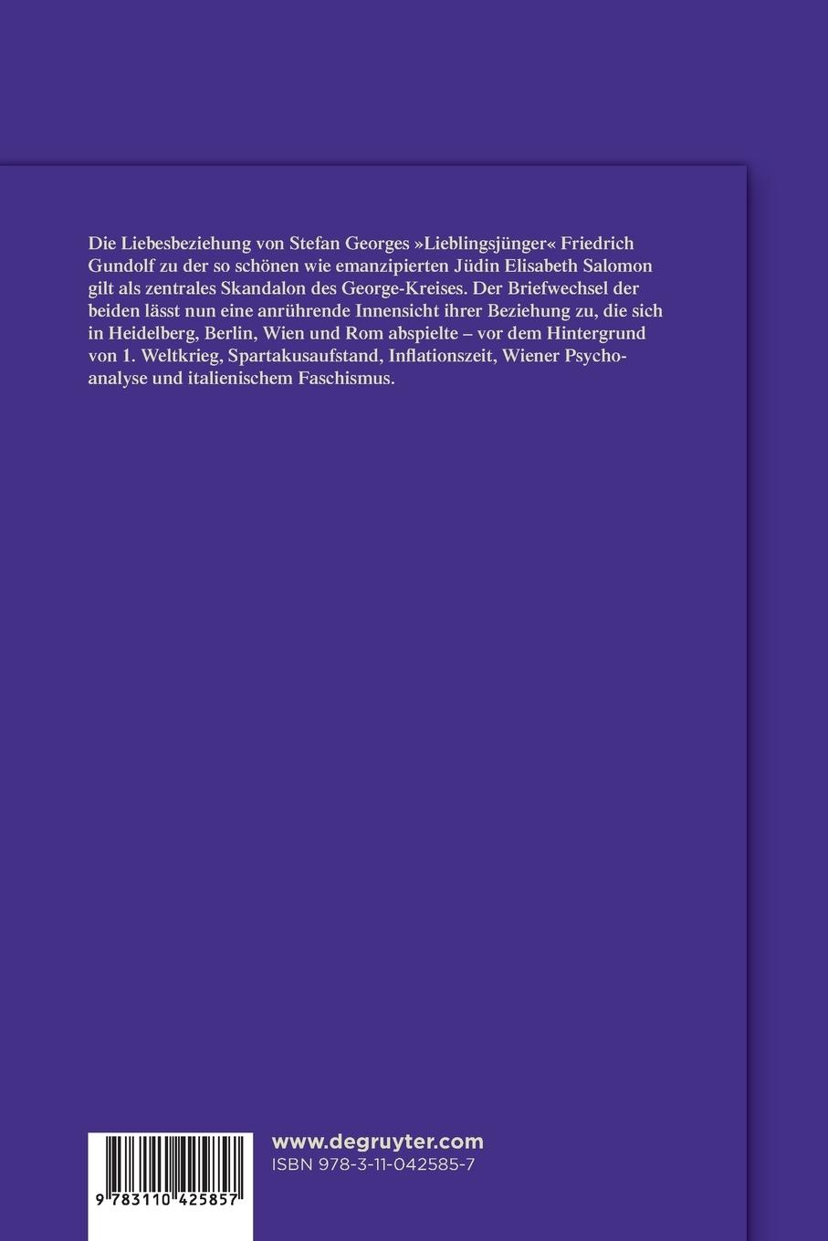 Rückseitencover Briefwechsel (1914-1931)