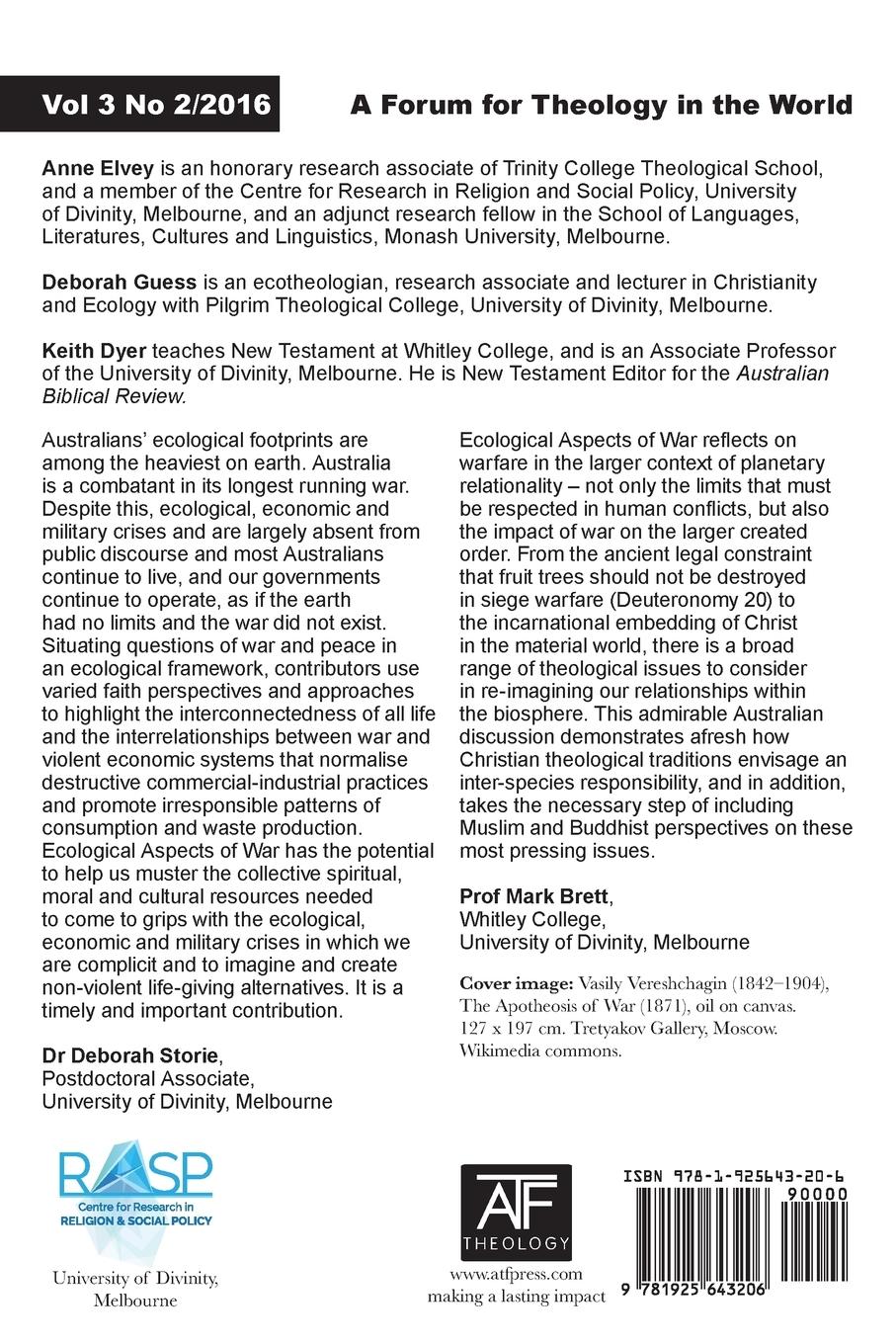 Rückseitencover Ecological Aspects of War