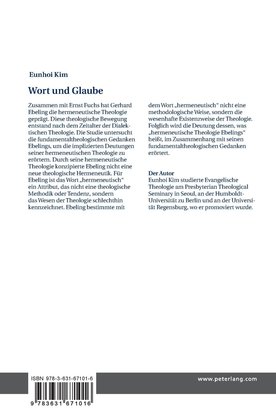 Rückseitencover Wort und Glaube