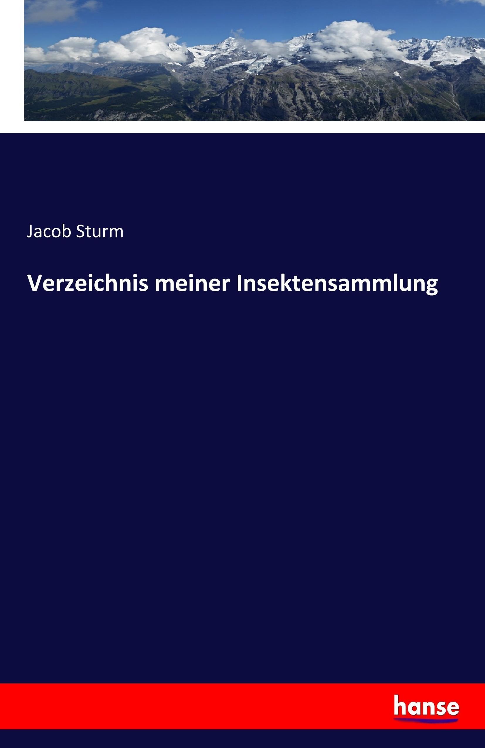 Vorderes Coverbild Verzeichnis meiner Insektensammlung