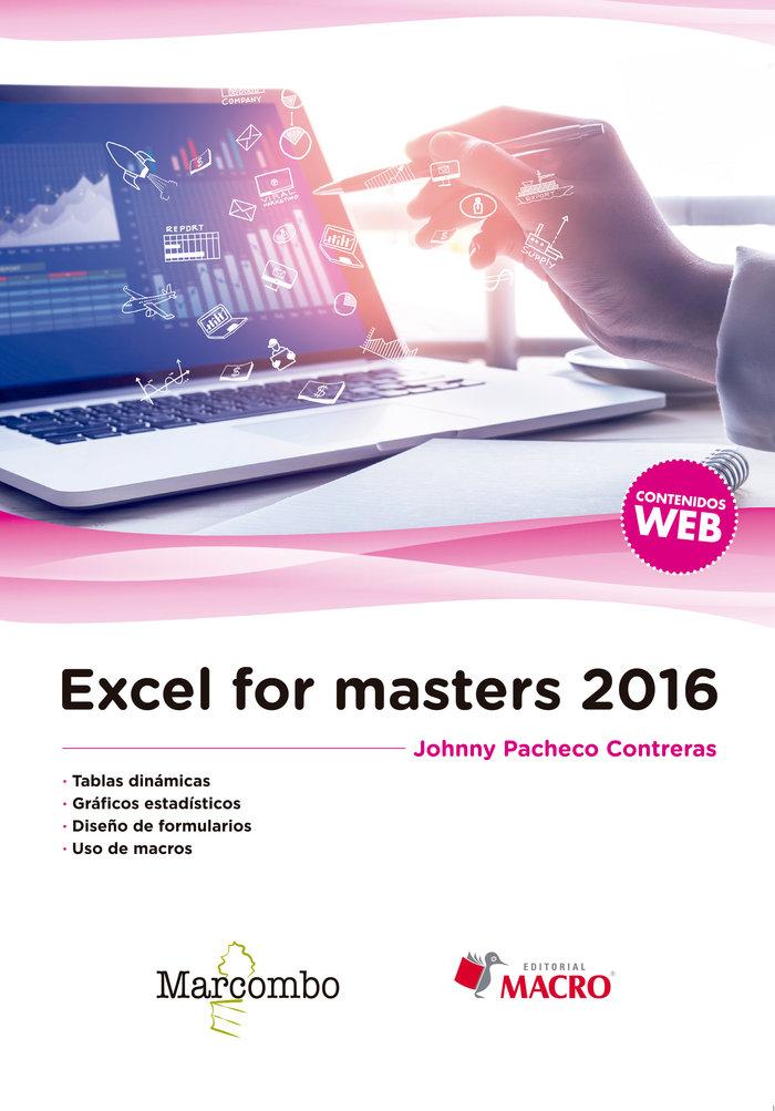 Vorderes Coverbild Excel for masters 2016