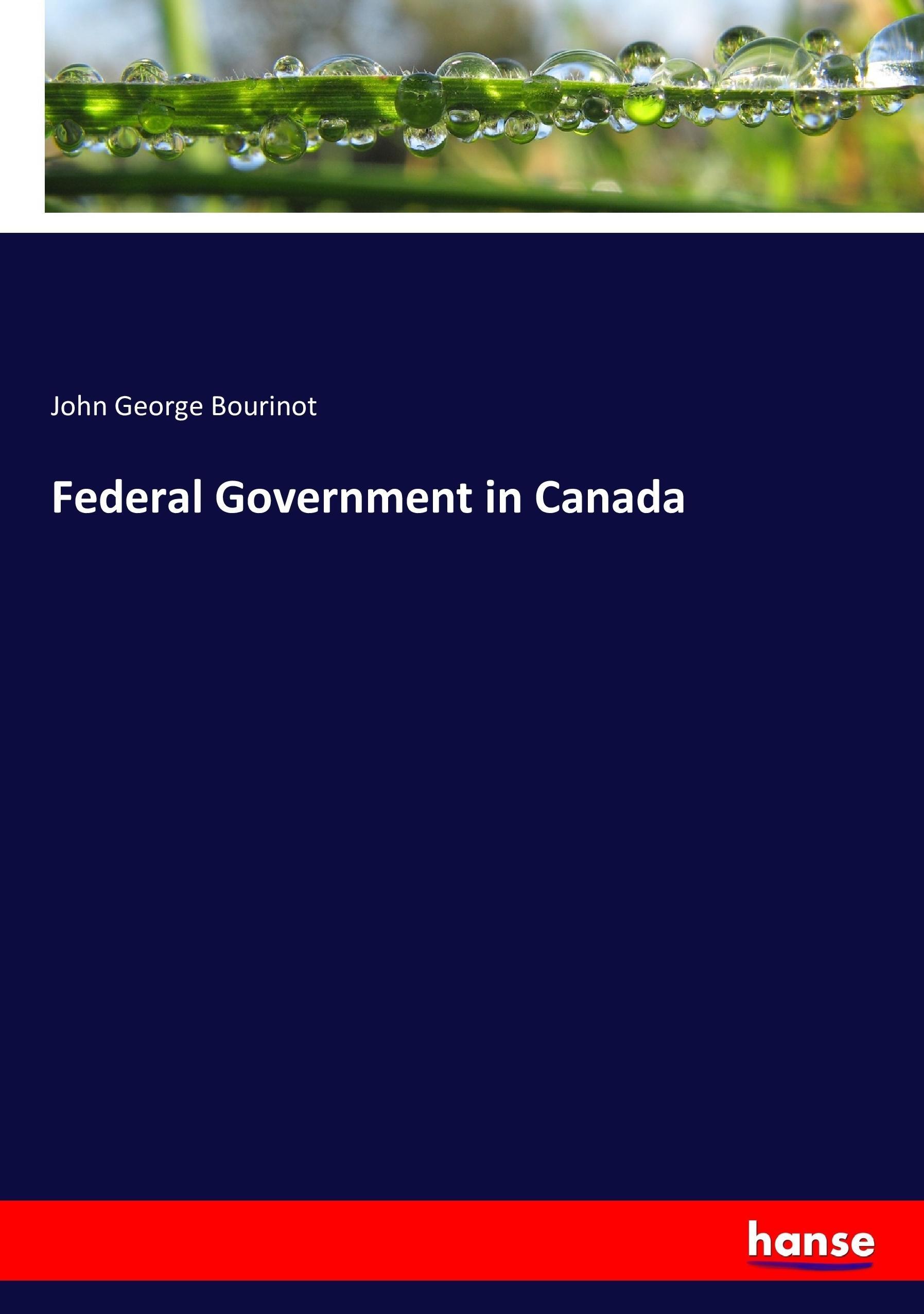 Vorderes Coverbild Federal Government in Canada