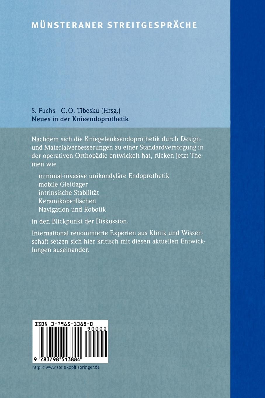 Rückseitencover Neues in der Knieendoprothetik