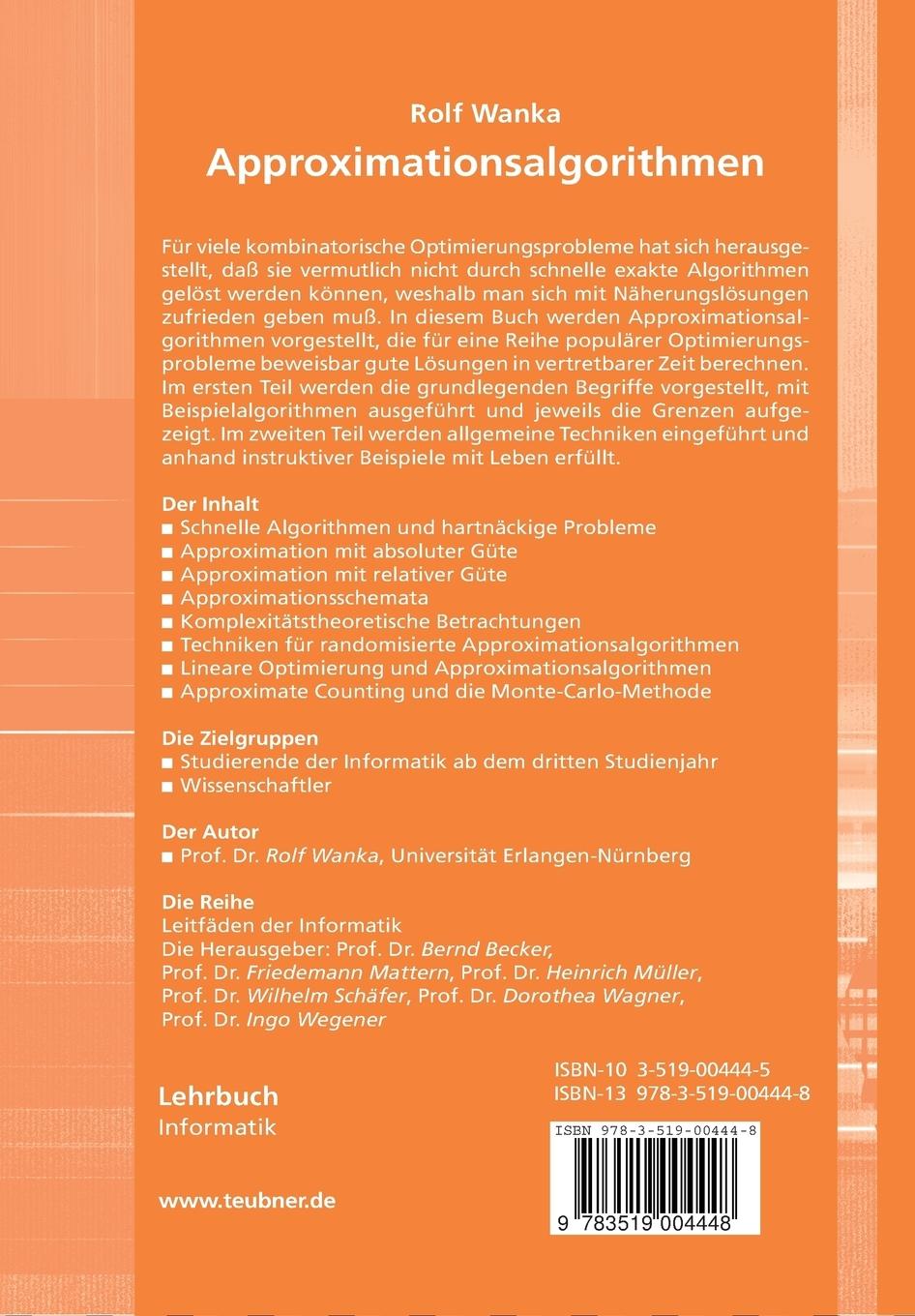 Rückseitencover Approximationsalgorithmen