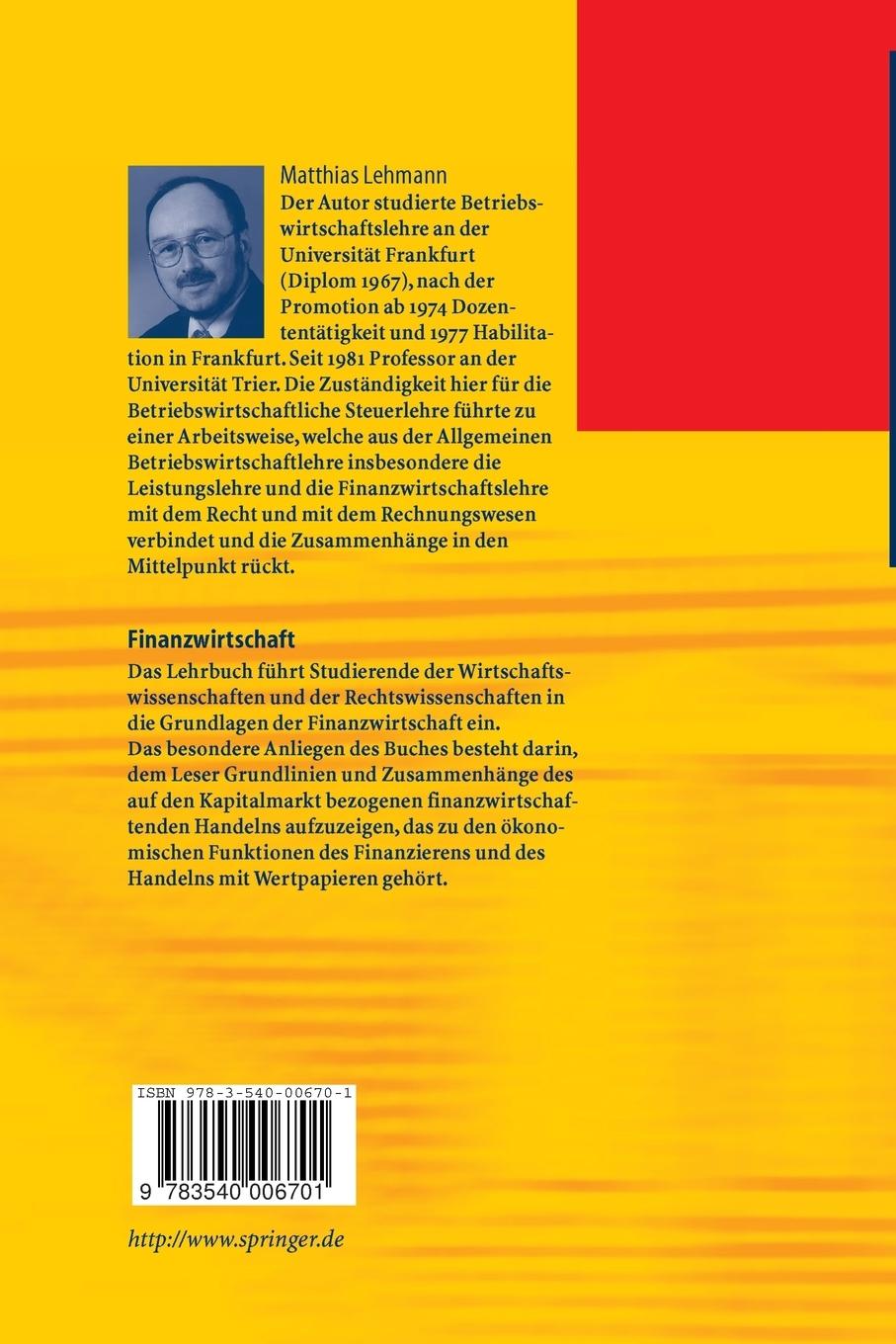 Rückseitencover Finanzwirtschaft