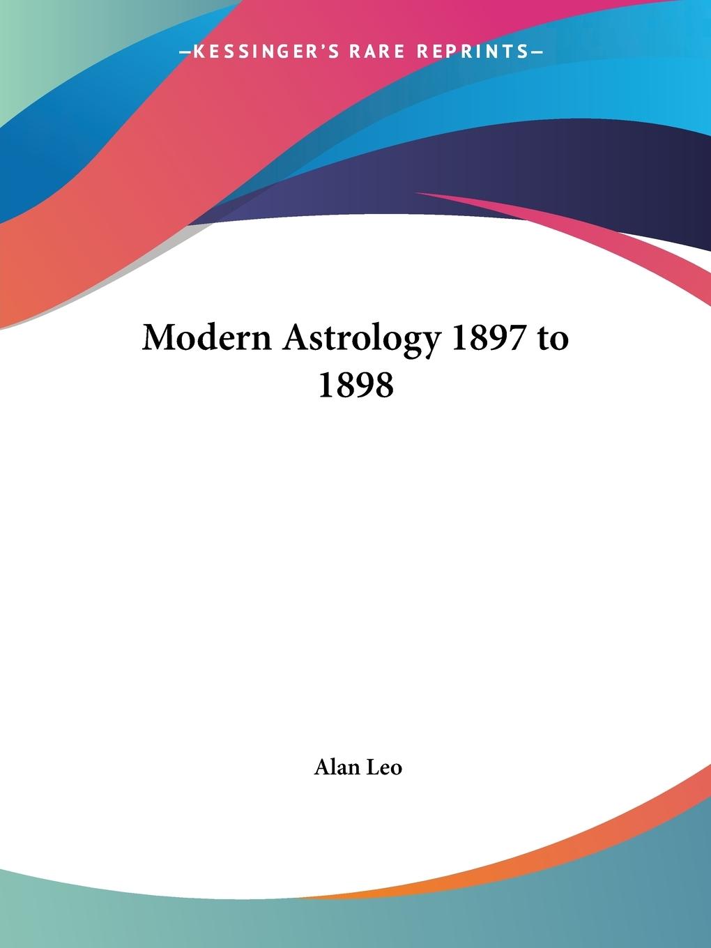 Vorderes Coverbild Modern Astrology 1897 to 1898