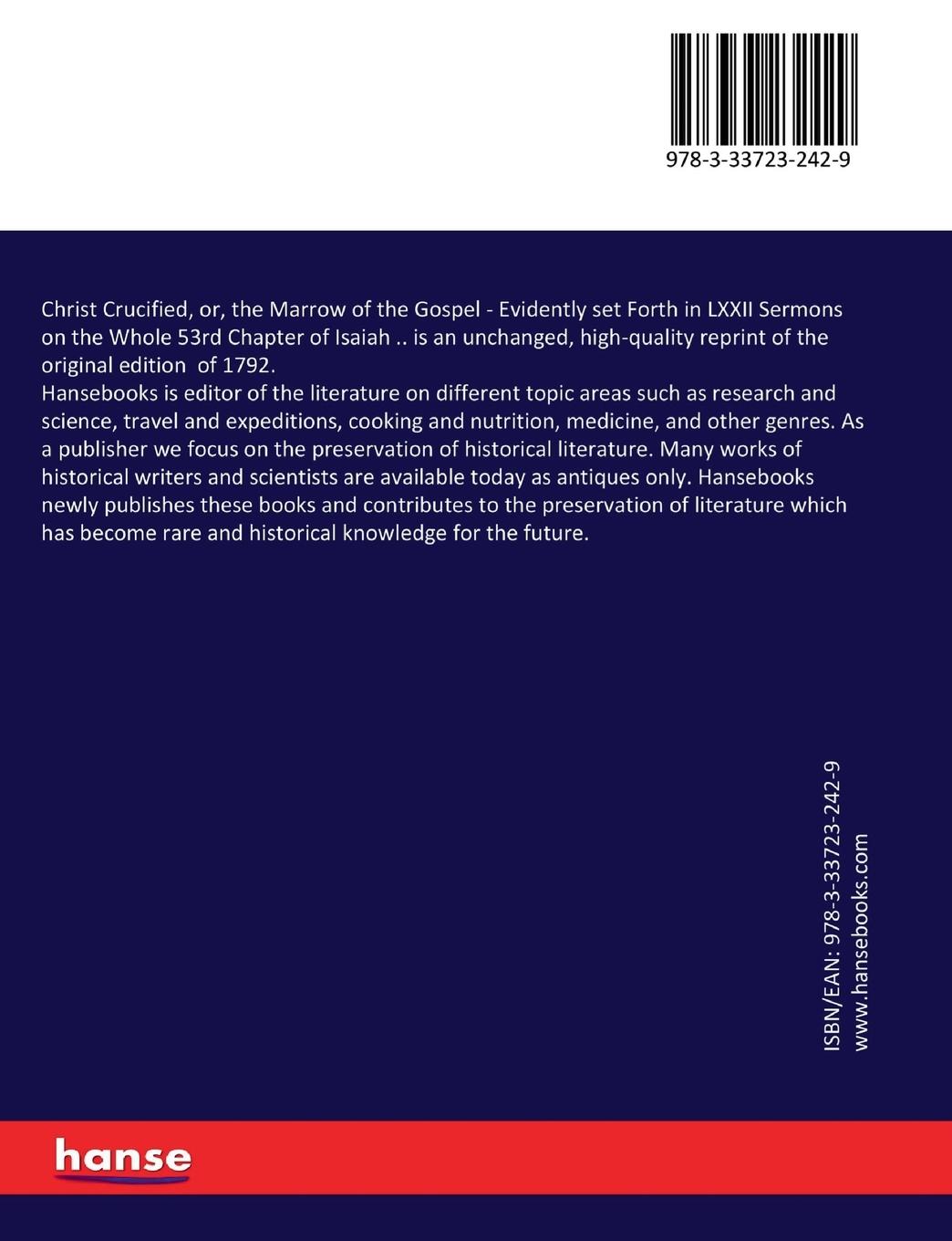 Rückseitencover Christ Crucified, or, the Marrow of the Gospel