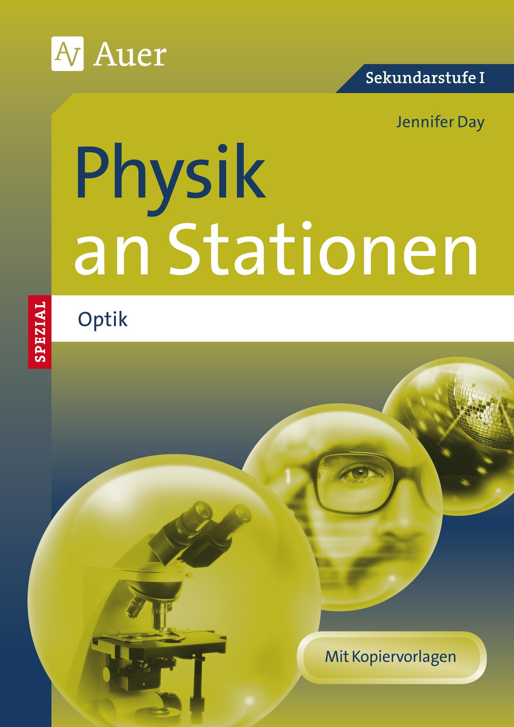 Vorderes Coverbild Physik an Stationen Spezial Optik