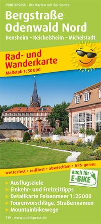 Vorderes Coverbild Bergstraße Odenwald Nord, Bensheim - Reichelsheim - Michelstadt 1 : 50 000 Rad- und Wanderkarte