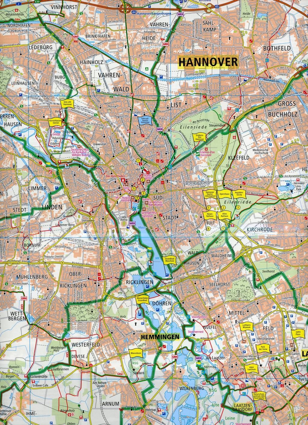 Beispielinhalt (Bild) Hannover - Deister Rad- und Wanderkarte 1 : 50 000
