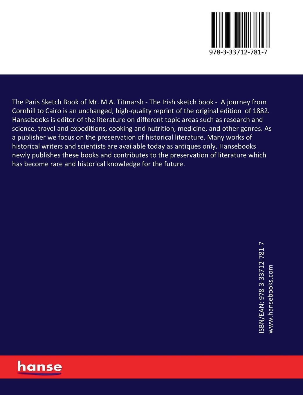 Rückseitencover The Paris Sketch Book of Mr. M.A. Titmarsh