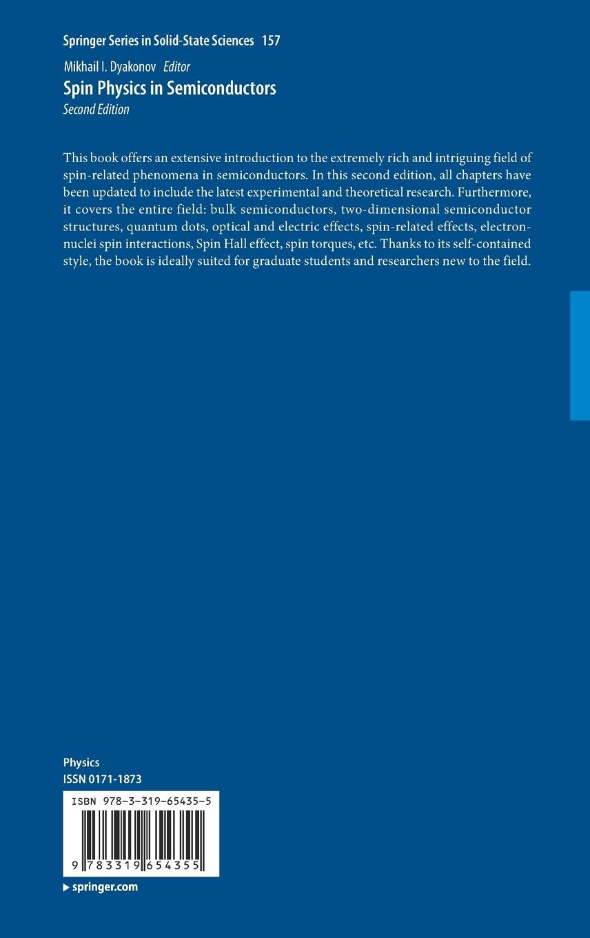 Rückseitencover Spin Physics in Semiconductors