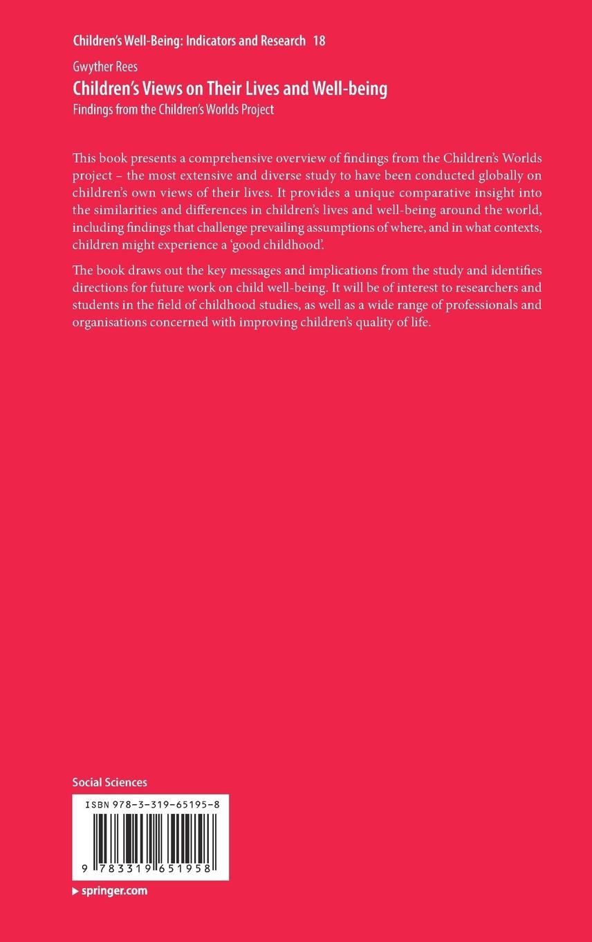 Rückseitencover Children's Views on Their Lives and Well-being