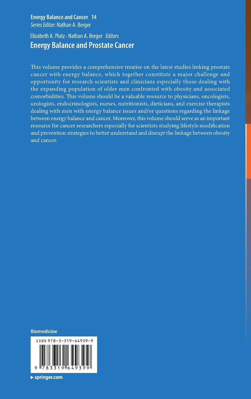 Rückseitencover Energy Balance and Prostate Cancer