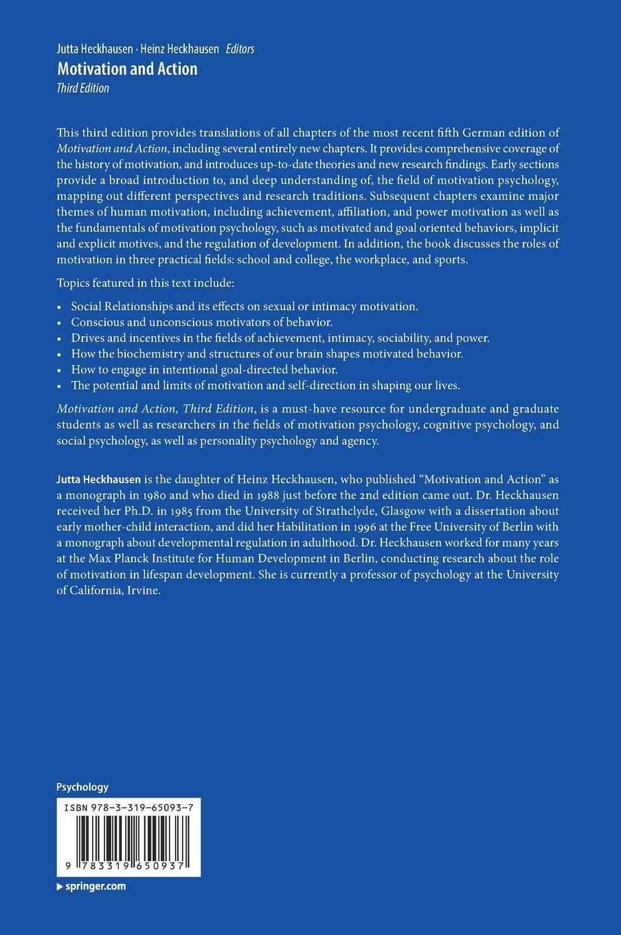 Rückseitencover Motivation and Action