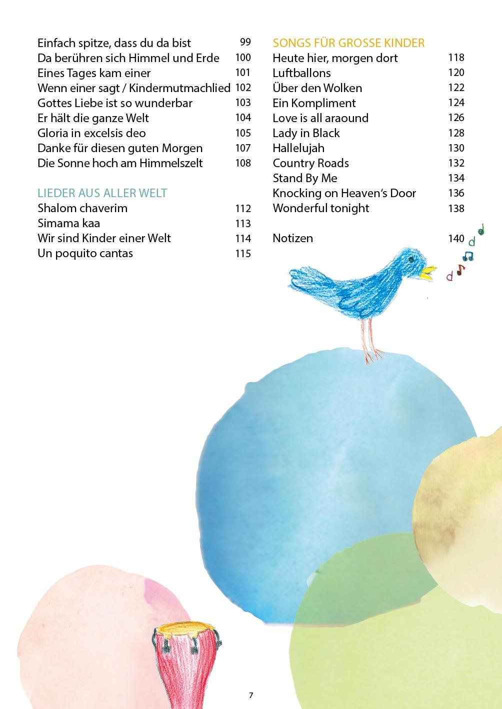 Beispielinhalt (Bild) Kinderlieder II