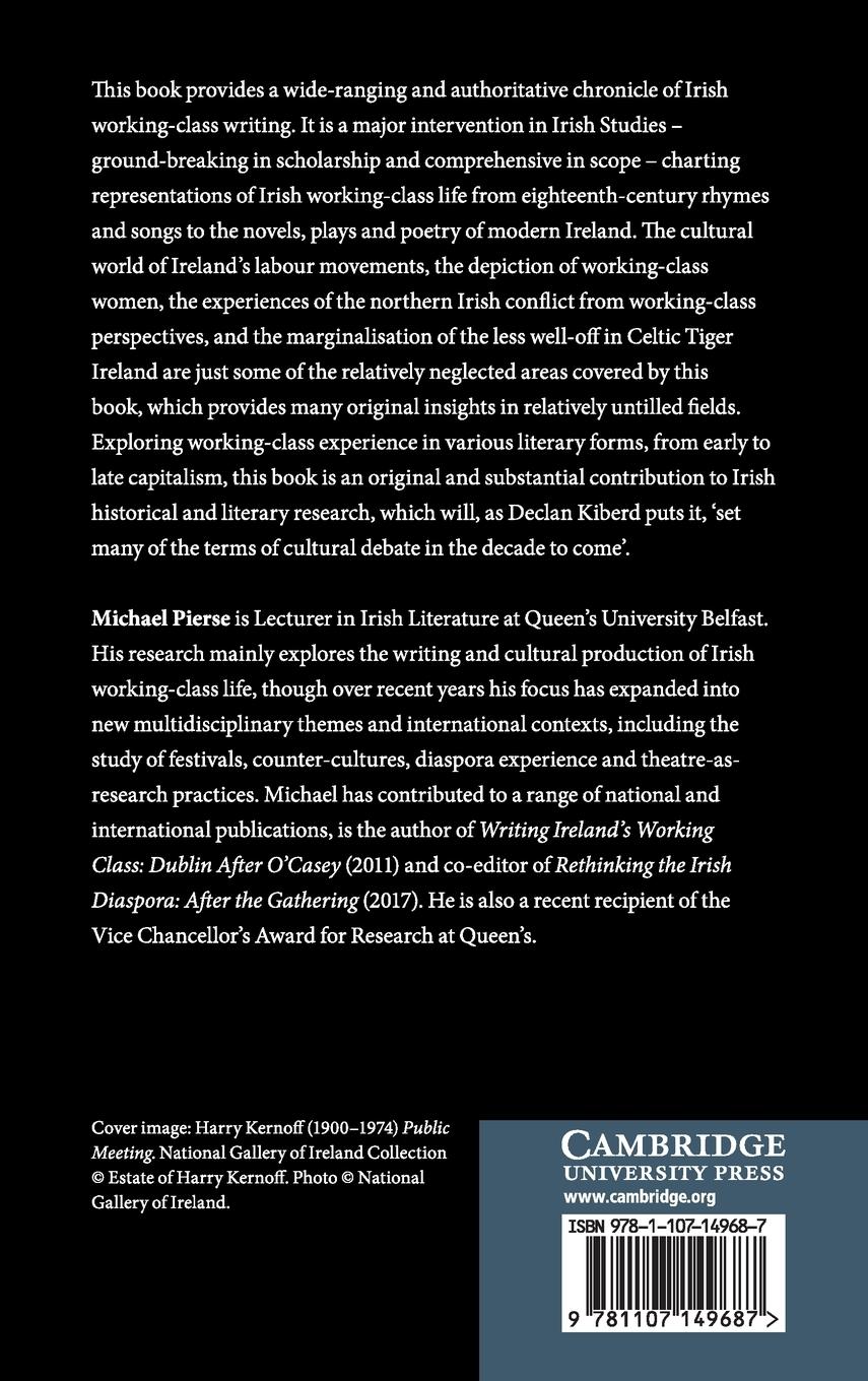 Rückseitencover A History of Irish Working-Class Writing