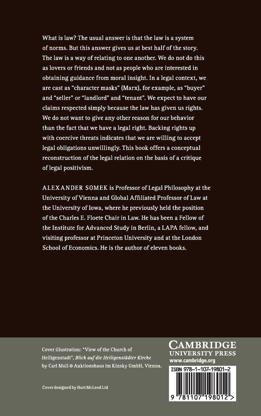 Rückseitencover The Legal Relation