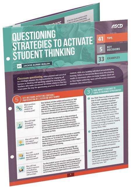 Vorderes Coverbild Questioning Strategies to Activate Student Thinking