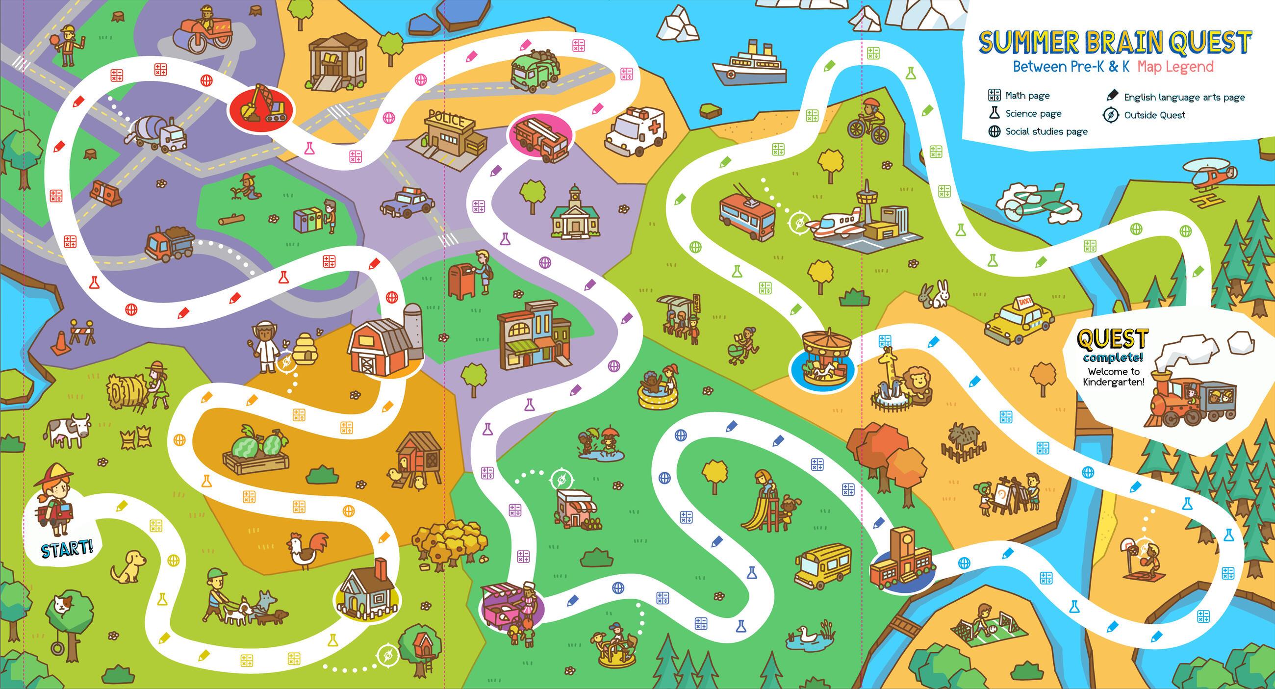 Beispielinhalt (Bild) Summer Brain Quest: Between Grades Pre-K & K