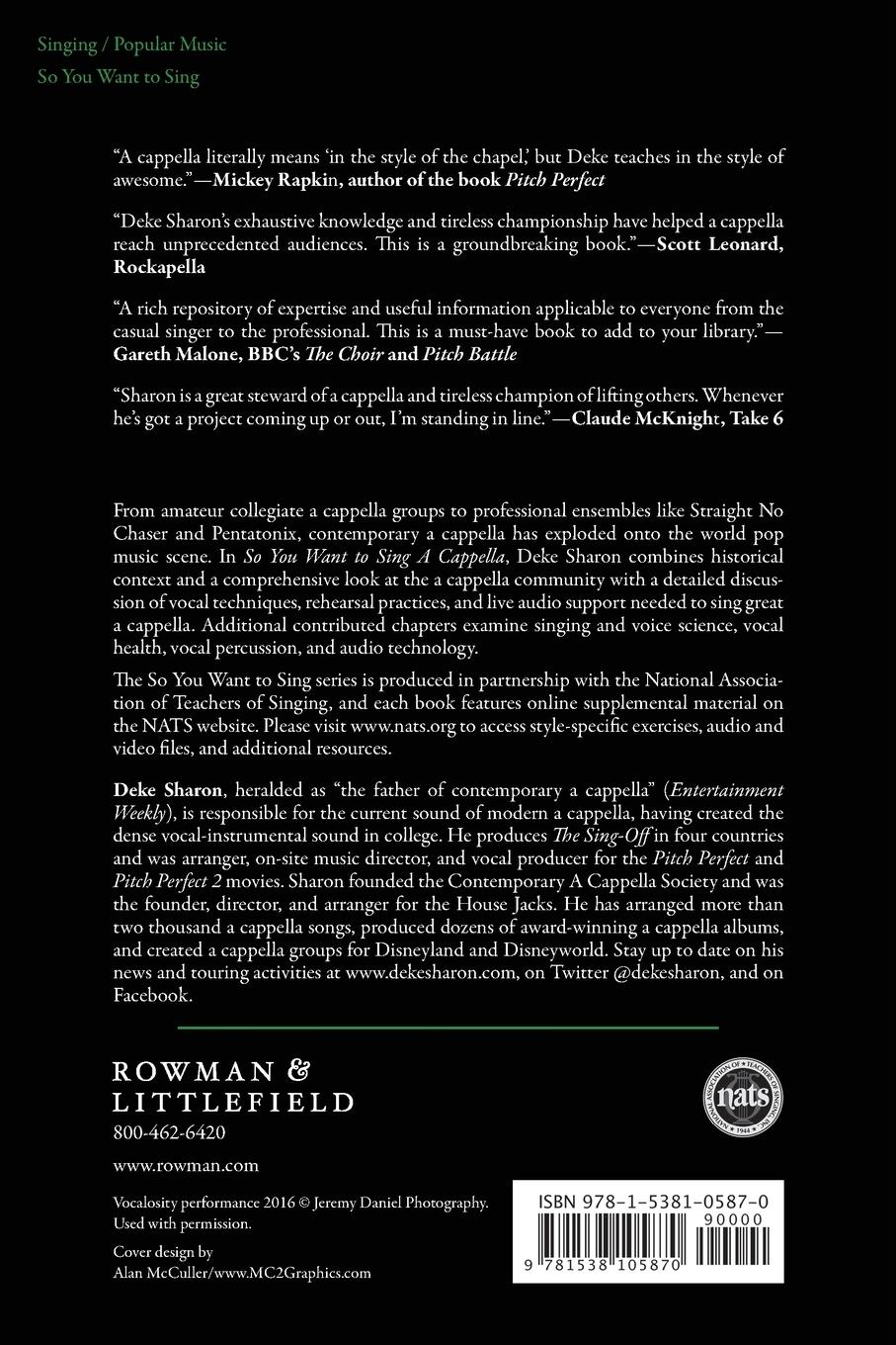 Rückseitencover So You Want to Sing A Cappella