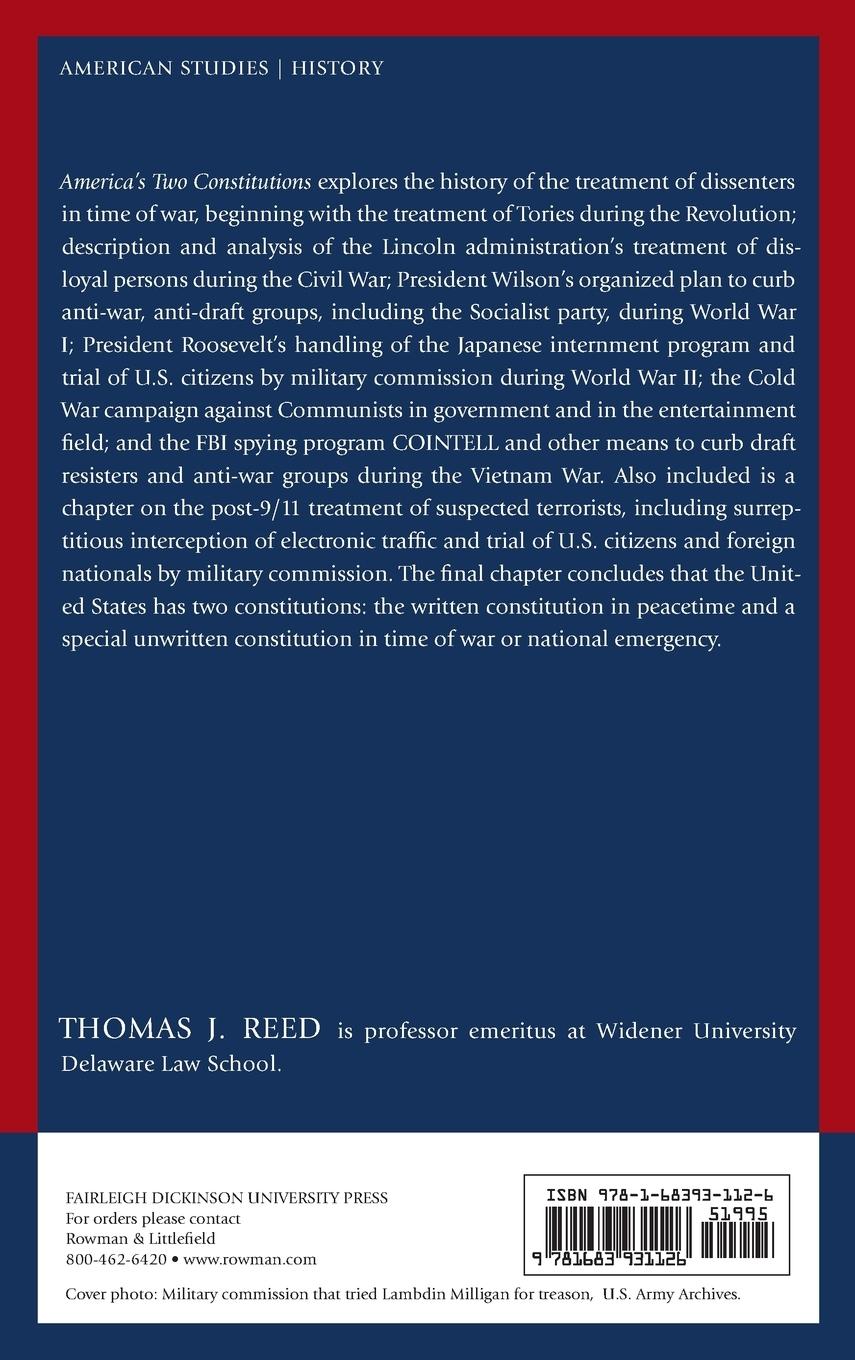 Rückseitencover America's Two Constitutions