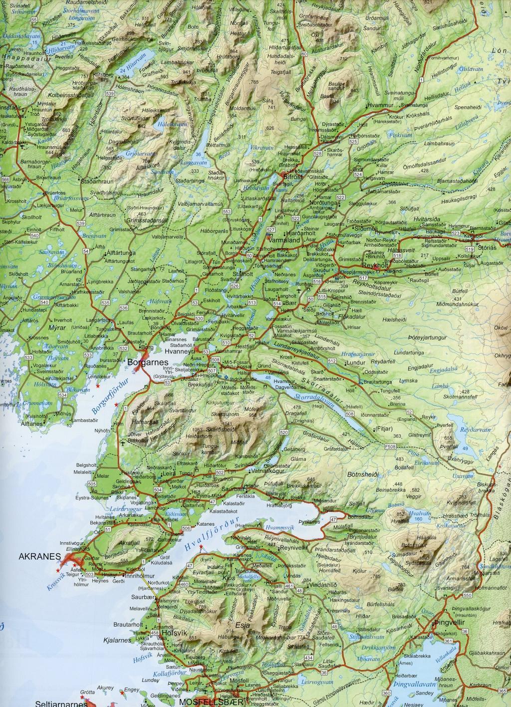 Beispielinhalt (Bild) Island. Südwest 1 : 300 000