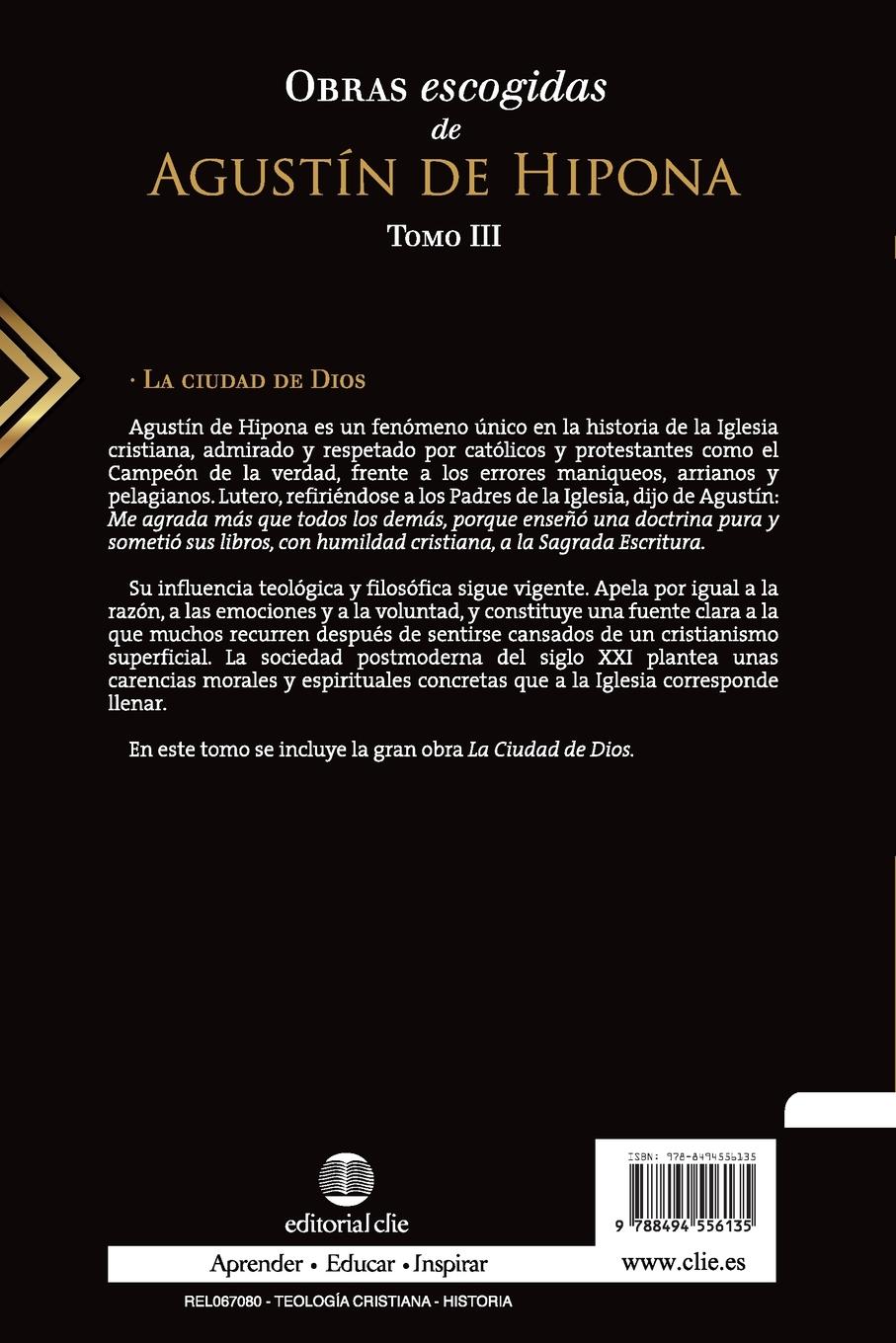 Rückseitencover Obras escogidas de Augustín de Hipona, Tomo 3