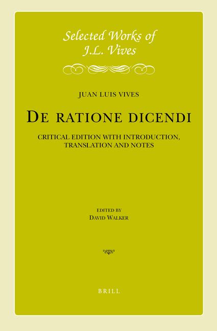 Vorderes Coverbild J.L. Vives: de Ratione Dicendi